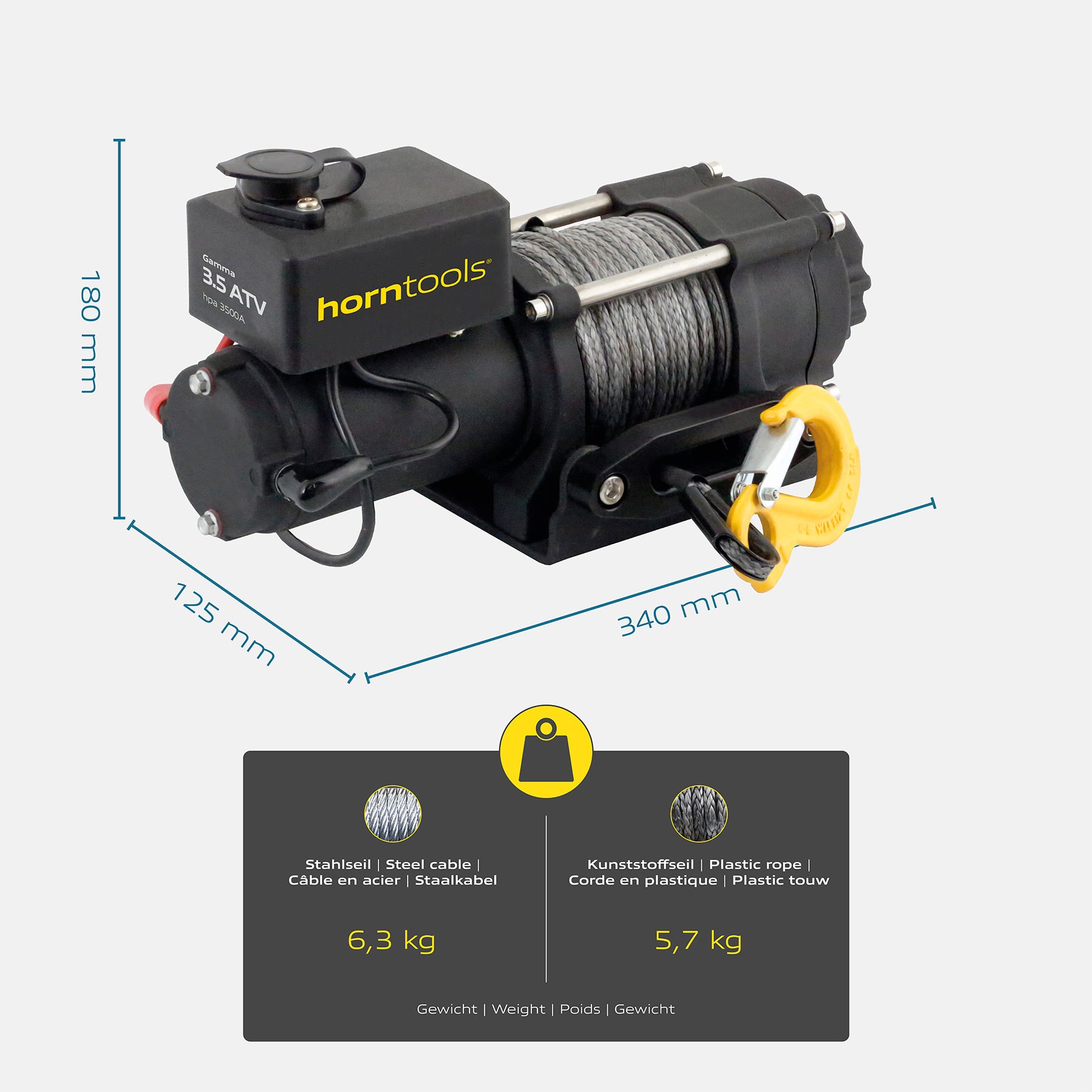 Verricello elettrico Gamma 1,6 tonnellate ATV