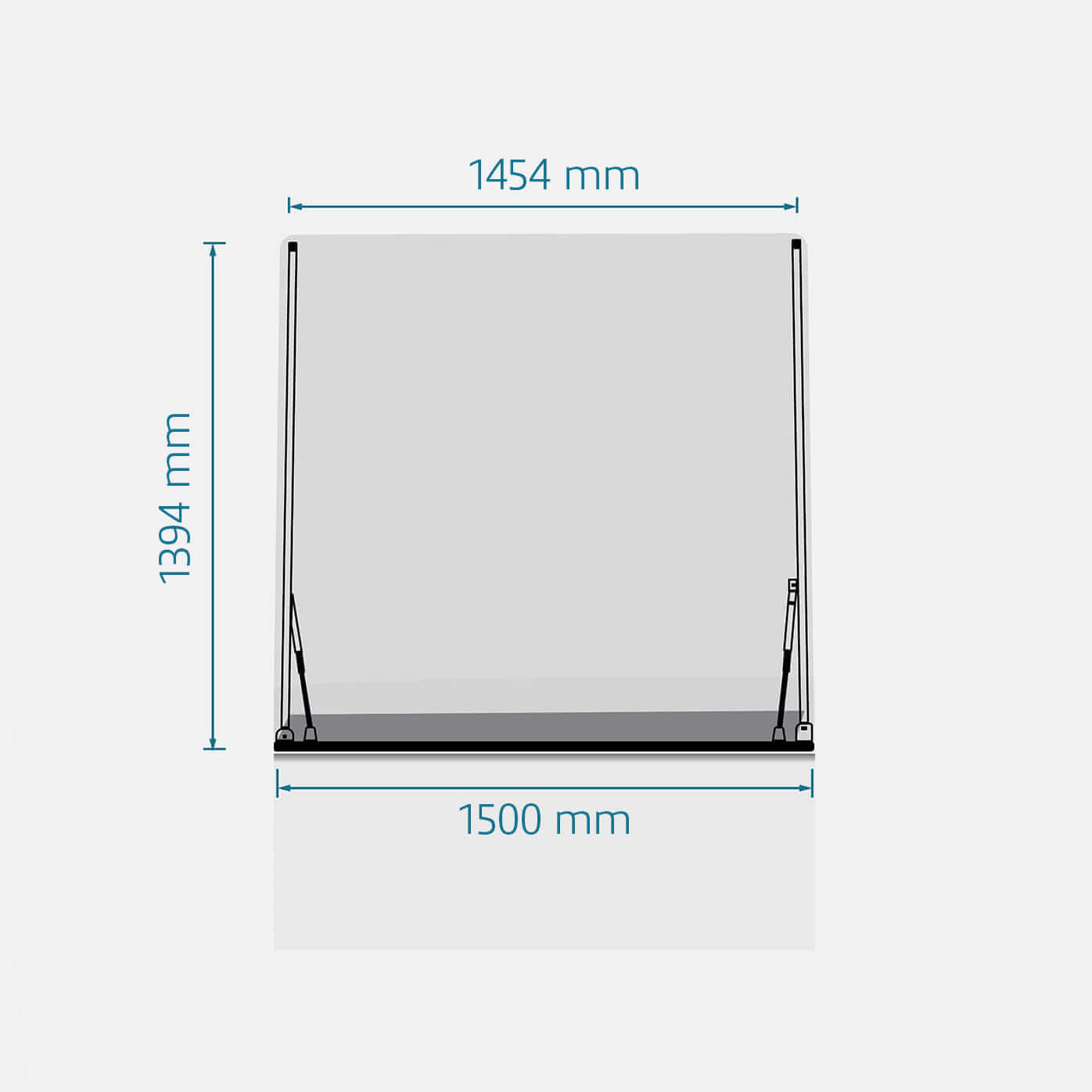 Heckmarkise Horizon Straight 1,5 m (freitragend) mit Sonnensegel
