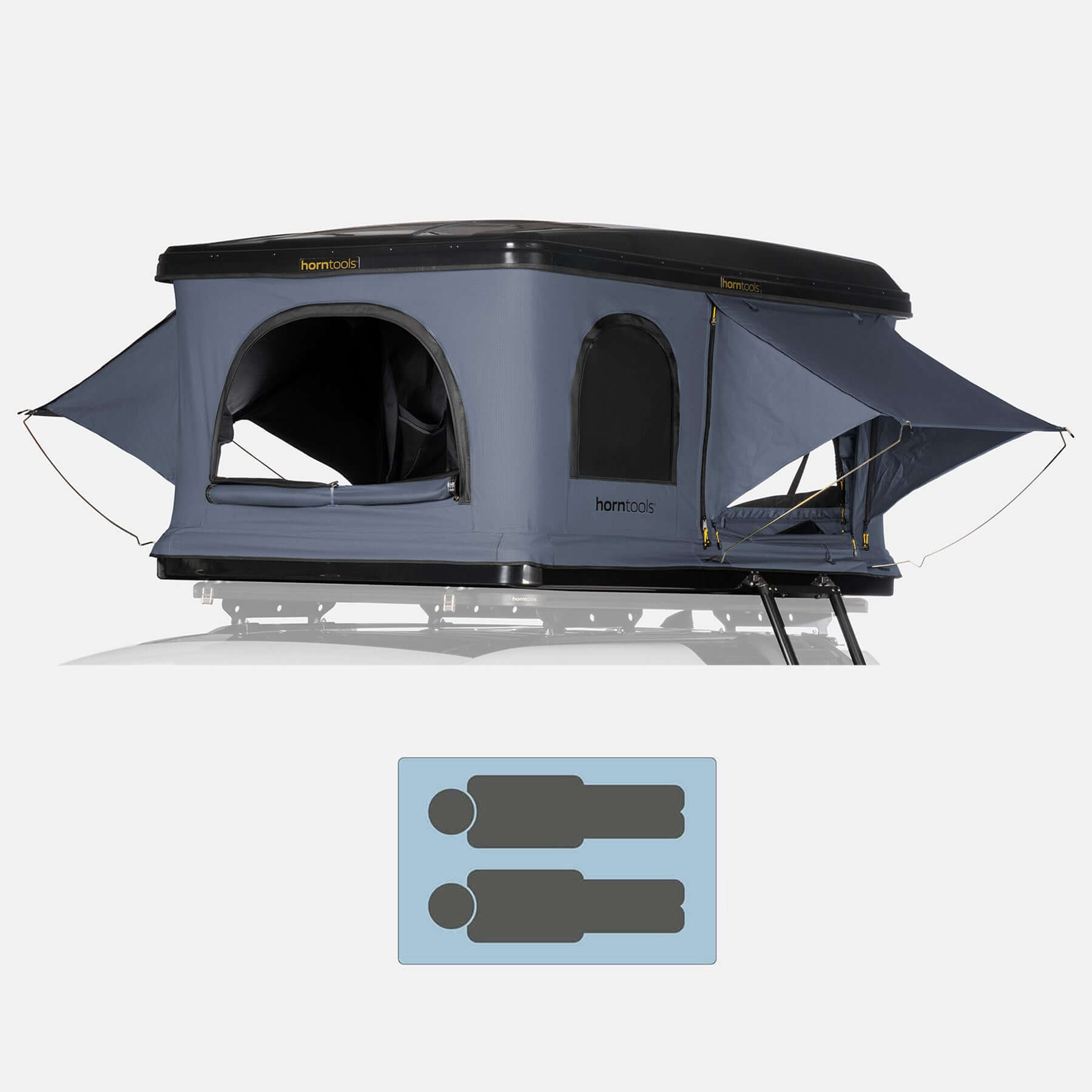 Dachzelt Hartschale Themis für 2 Personen - 140 cm