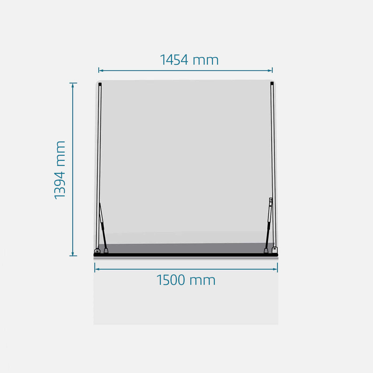 Heckmarkise Horizon Straight 1,5 m (freitragend) mit Sonnensegel