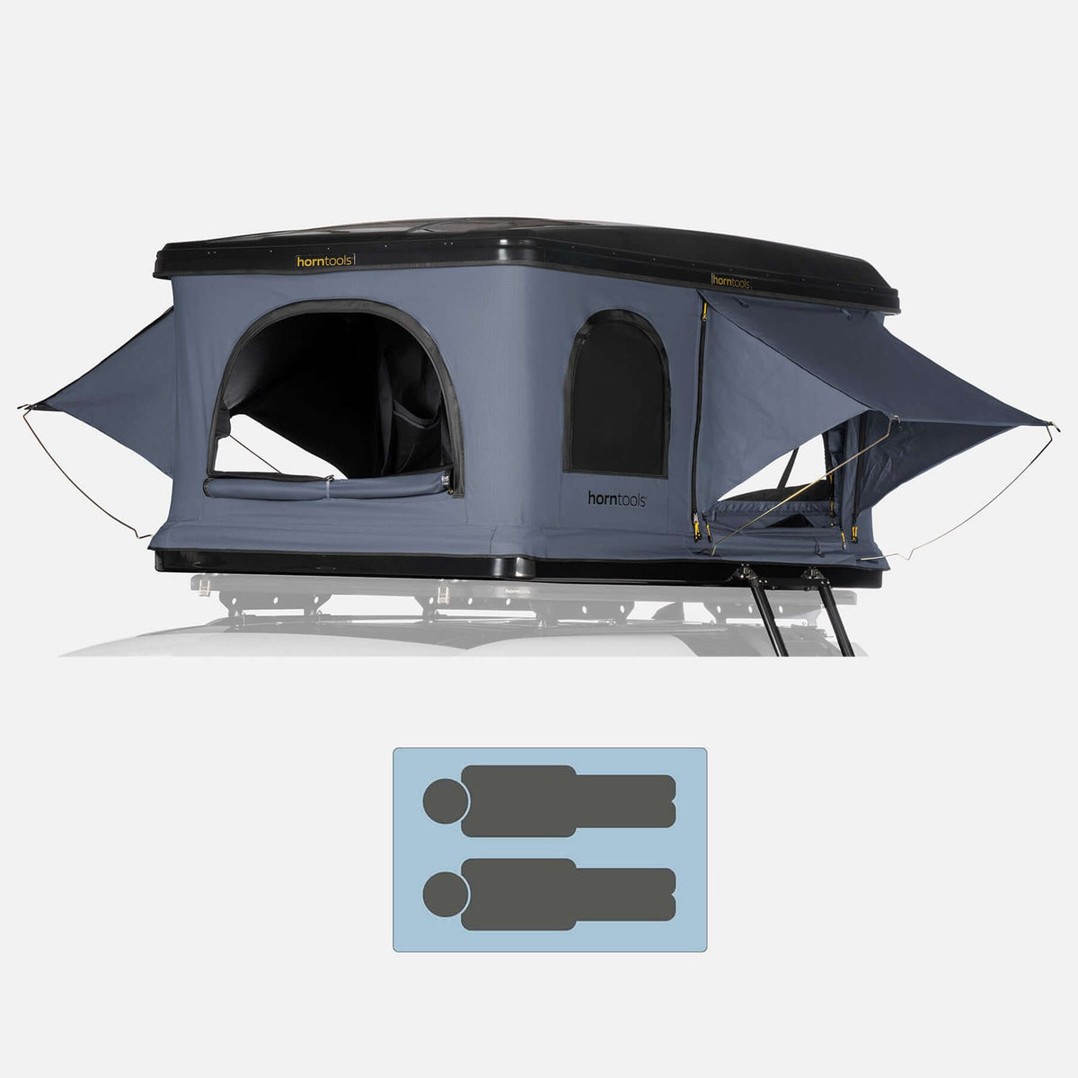 Dachzelt Hartschale Themis für 2 Personen - 140 cm