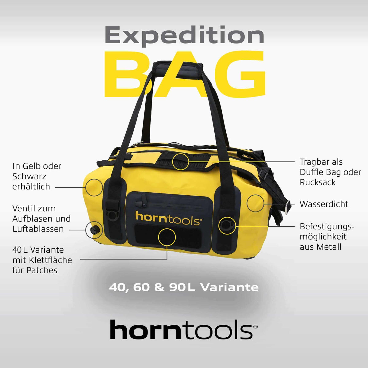 Expedition Bag Gelb - Wasserdichte Tasche