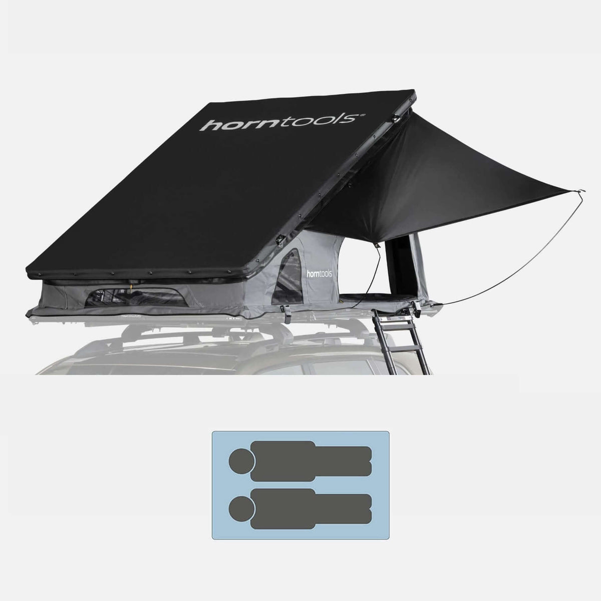 Triangle Dachzelt Cloud für 2 Personen - 140 cm